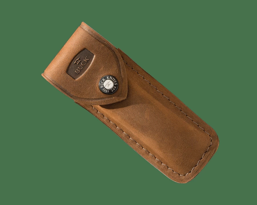 Buck Knives 110 Folding Hunter Sheath - Genuine Leather Knife Cover for Outdoor & EDC
