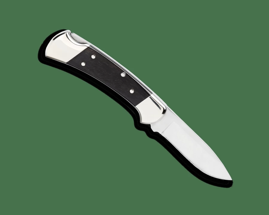 Buck Knives 112 Ranger Folding Knife - Nickel Silver Handle, Drop Point Blade, Hunting & Outdoor EDC