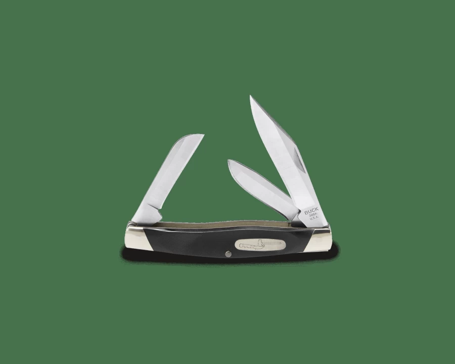 Buck Knives 301 Stockman® Folding Pocket Knife - High-Quality Stainless Steel Blades, Wood Handle, Classic Design