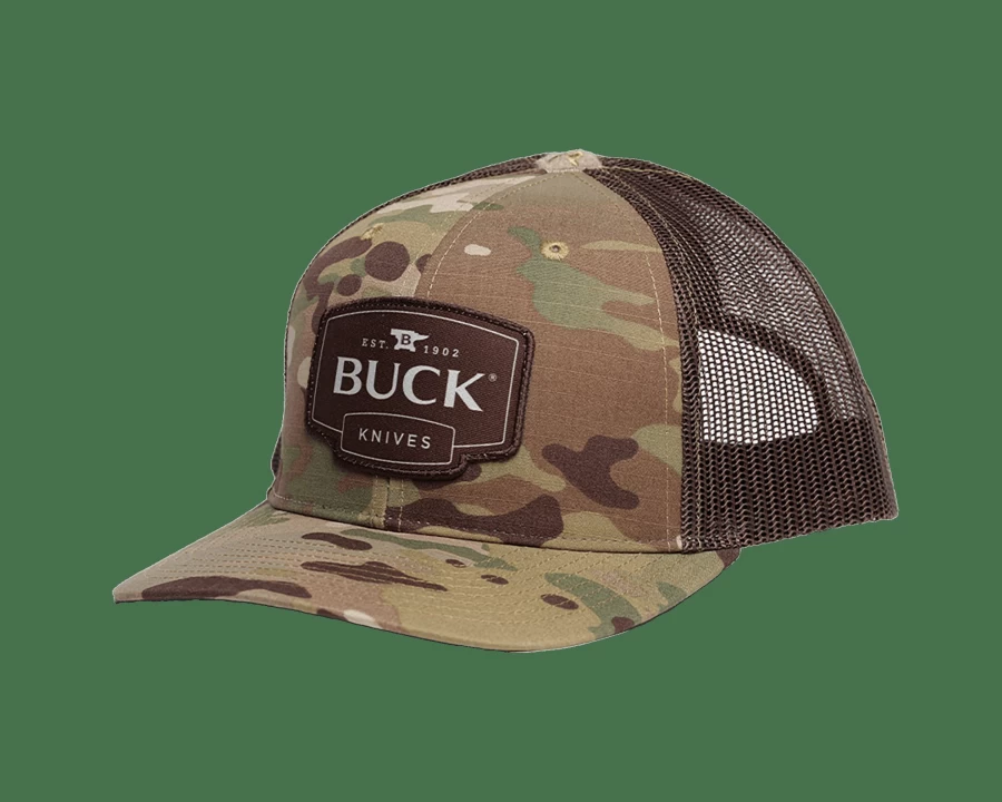 Buck Knives Multicam Tactical Trucker Hat - Adjustable Military Style Cap