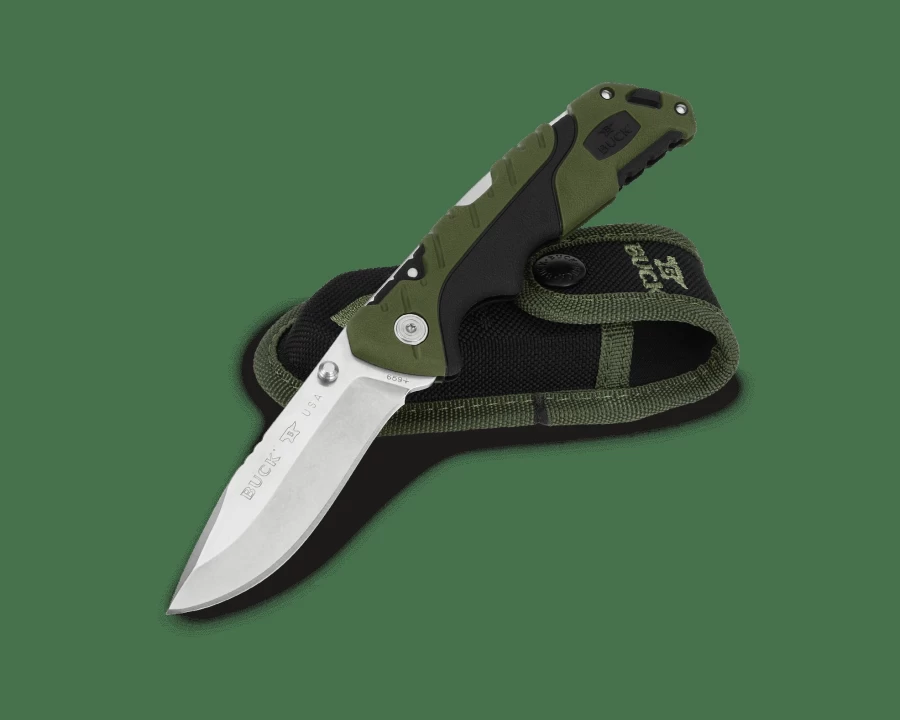 Buck Knives 659 Large Folding Hunter Knife - High-Quality Outdoor Survival Pocket Knife