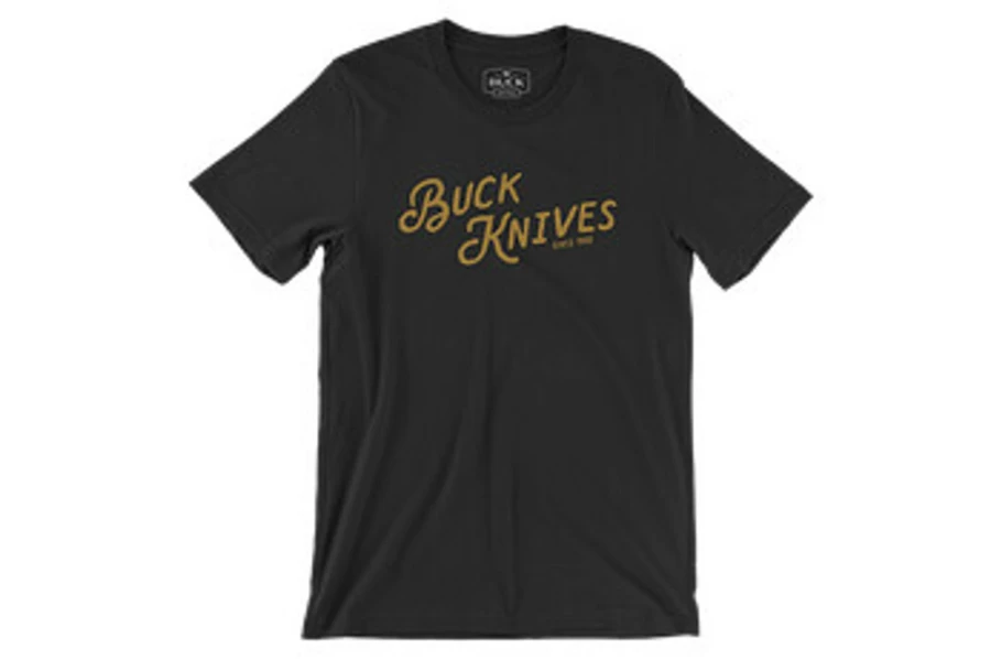 Buck Knives Vintage Script Logo Retro Graphic T-Shirt for Men & Women